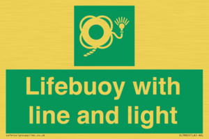 Lifebuoy with line and light